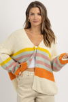 KAZIA CREAM STRIPE CARDIGAN