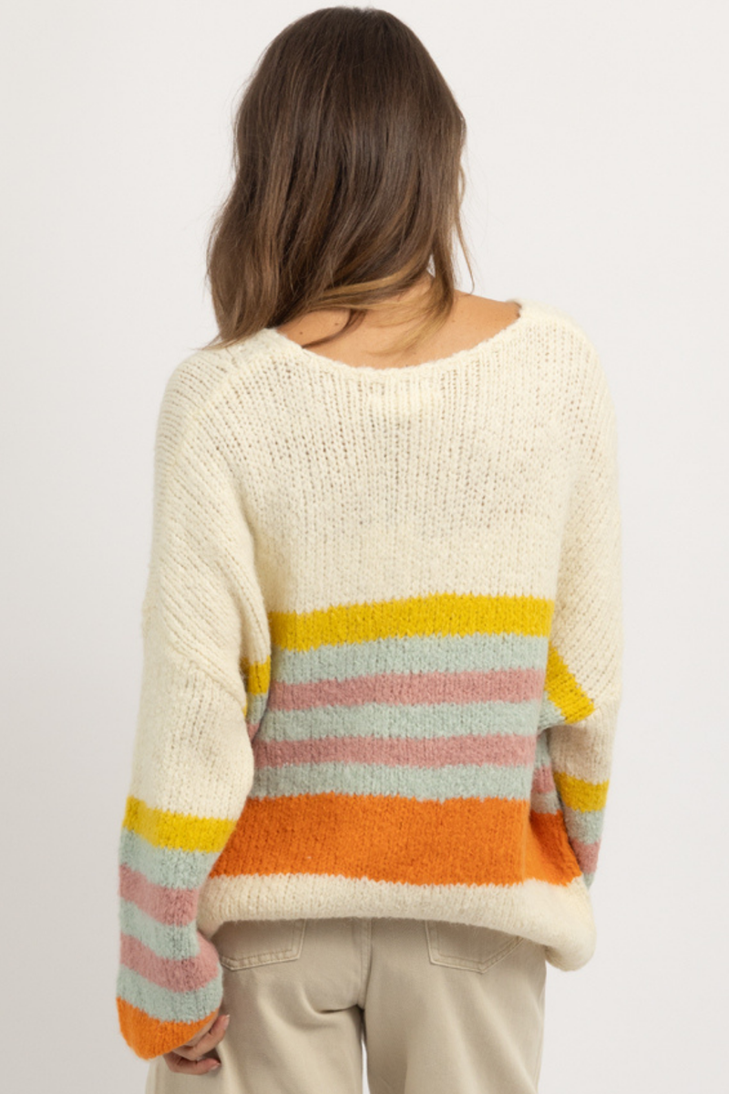 KAZIA CREAM STRIPE CARDIGAN