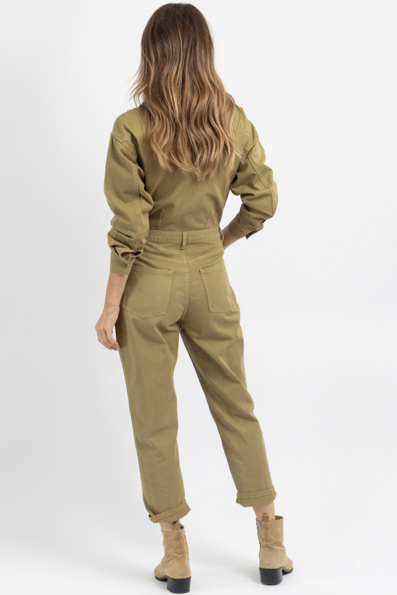 SPELLBOUND WASHED OLIVE UTILITY JUMPSUIT *BACK IN STOCK*