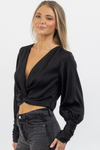 SPENCER TWIST SATIN BLOUSE