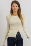 DARCIE SPLIT KNIT TOP