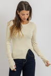 DARCIE SPLIT KNIT TOP