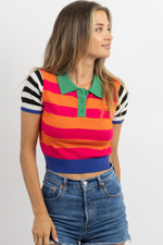 STACE NEON STRIPE KNIT TOP
