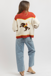 STAGECOACH RED ZIP KNIT