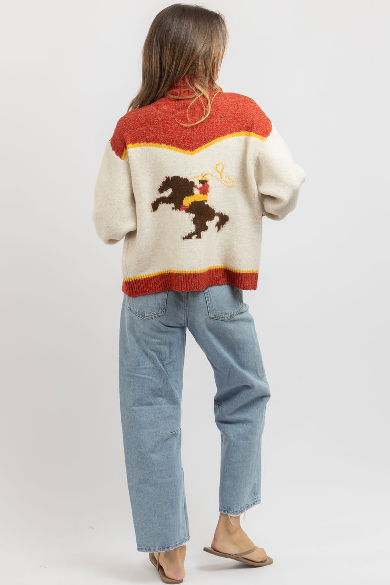 STAGECOACH RED ZIP KNIT