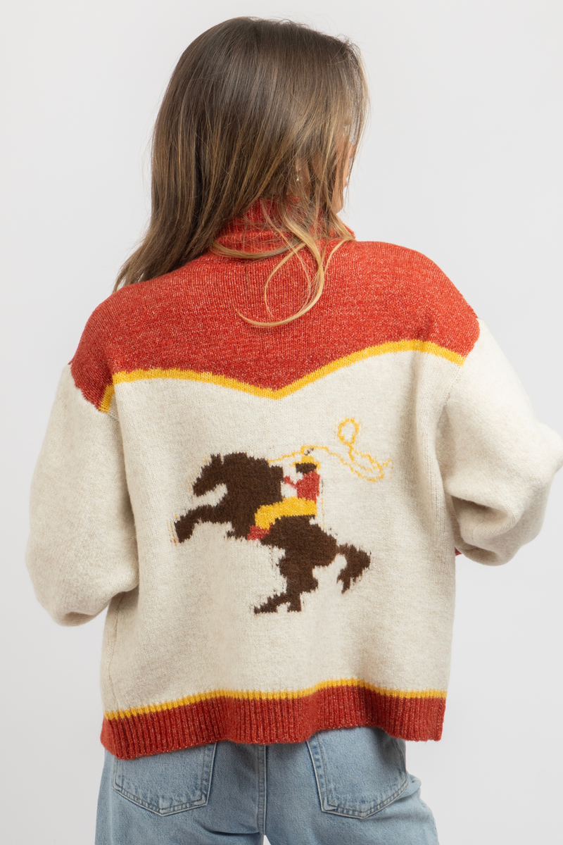 STAGECOACH RED ZIP KNIT