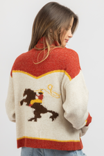STAGECOACH RED ZIP KNIT