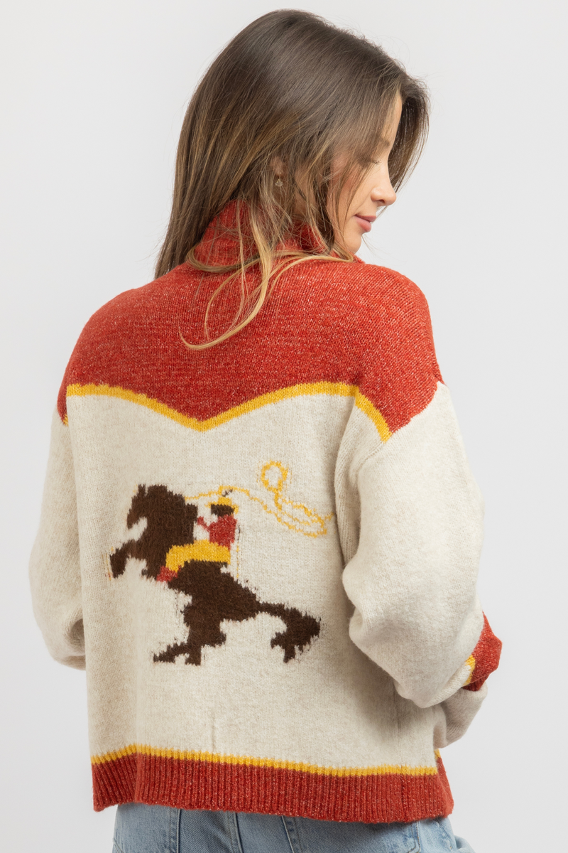 STAGECOACH RED ZIP KNIT