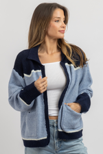 STAGECOACH BLUE ZIP KNIT