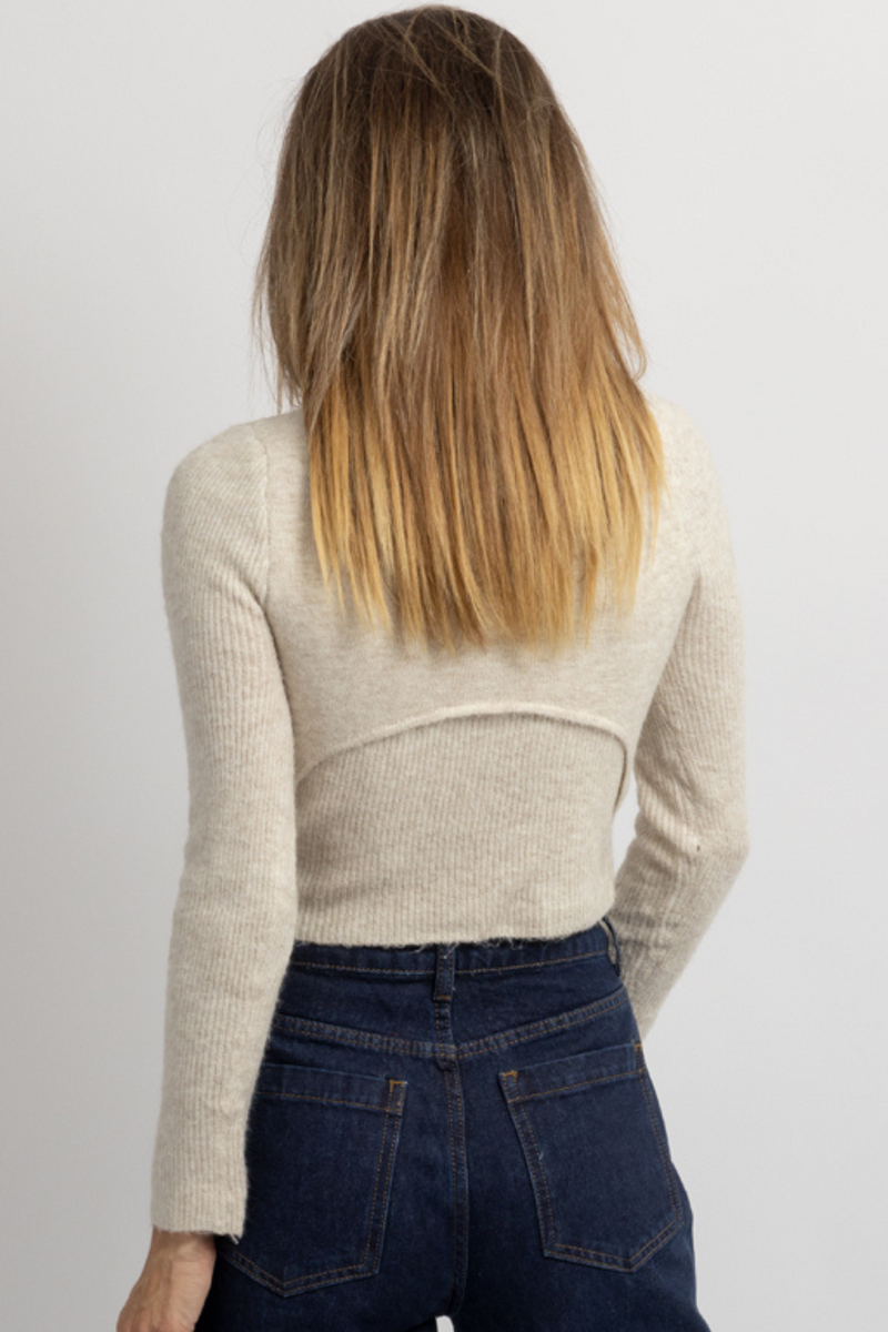 ANYA BUTTON DOUBLE LAYER TOP