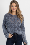 STORMY NAVY TEXTURED SWEATER