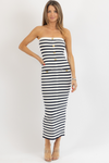 PARKER STRIPED MIDI DRESS