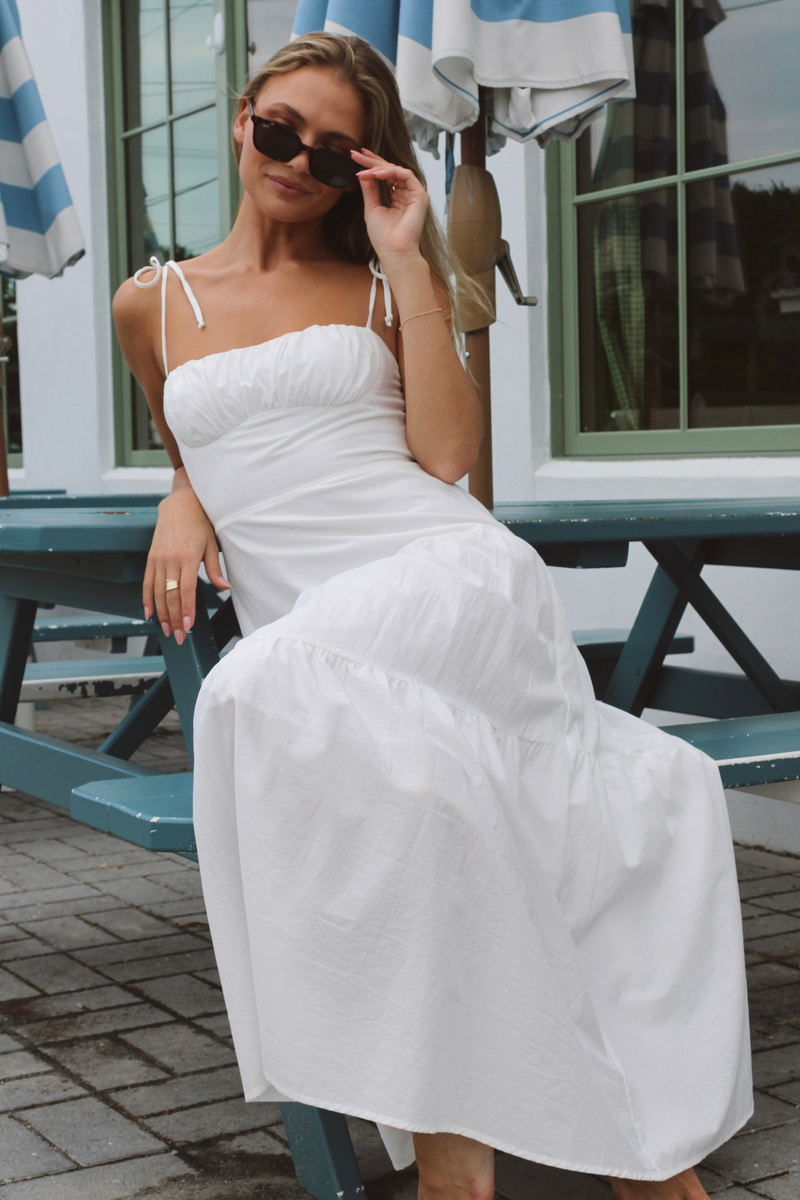 SUNNY WHITE SMOCK DRESS *BACK IN STOCK*