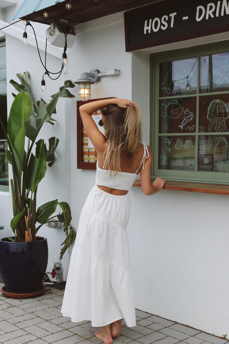SUNNY WHITE SMOCK DRESS *BACK IN STOCK*