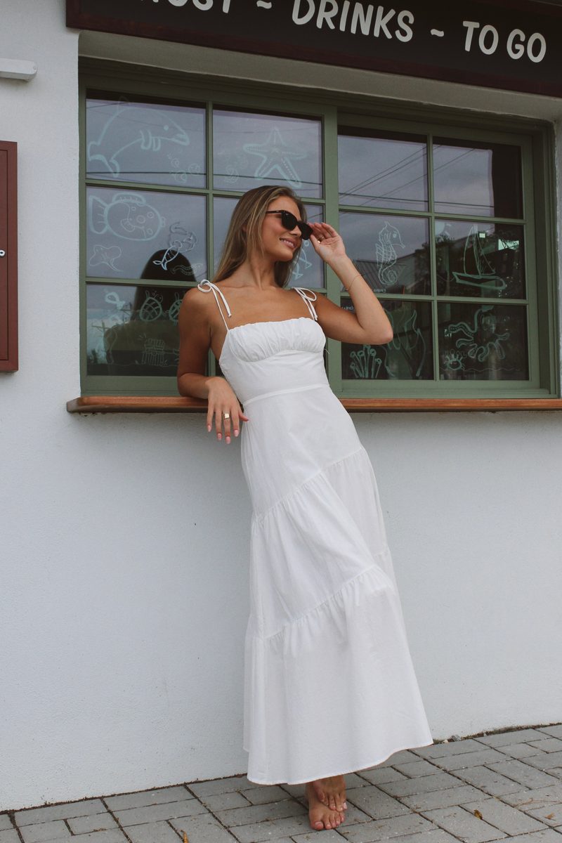 SUNNY WHITE SMOCK DRESS *BACK IN STOCK*