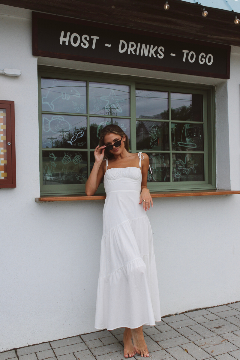 SUNNY WHITE SMOCK DRESS *BACK IN STOCK*
