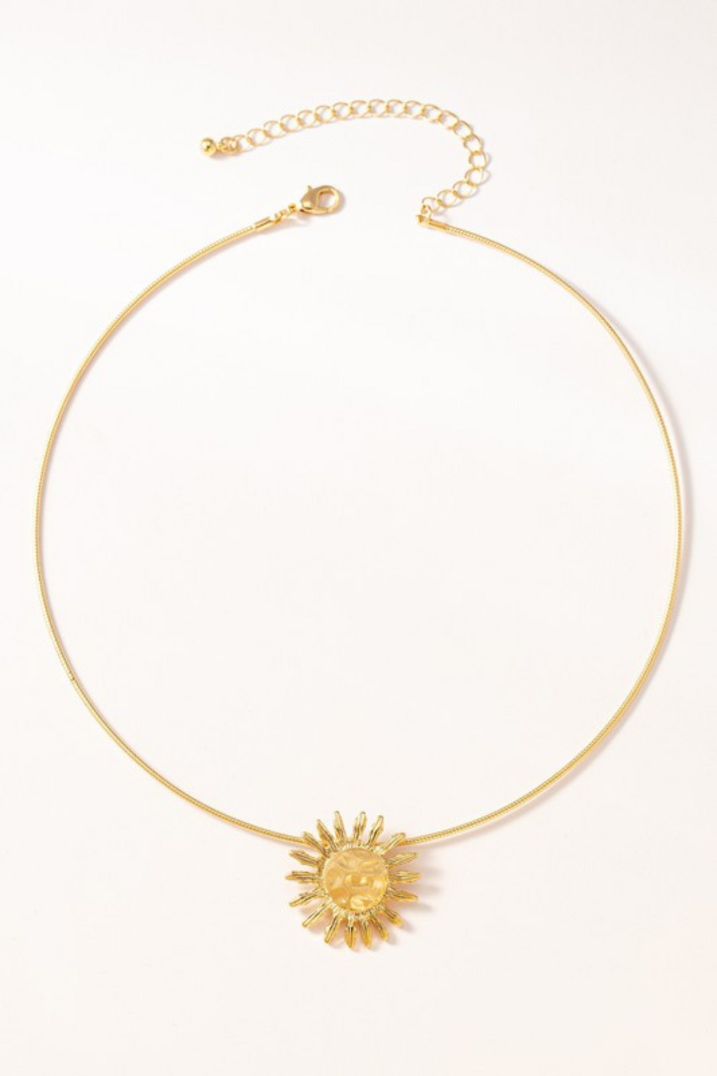 GOLDEN SUN PENDANT NECKLACE