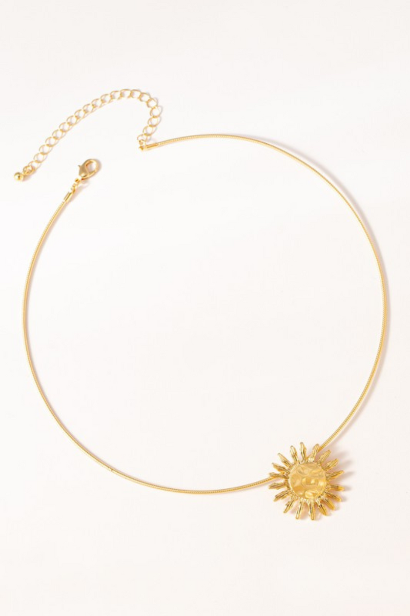 GOLDEN SUN PENDANT NECKLACE