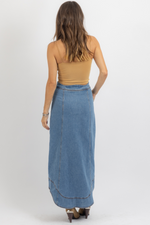 SUTTON SCALLOP DENIM SKIRT