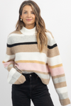 HARBOR PINK STRIPED SWEATER