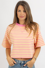 TAY PINK CROP TEE