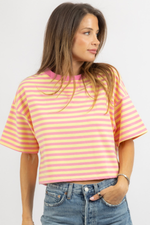 TAY PINK CROP TEE