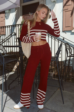 TEAGAN BURGUNDY PANT SET