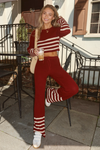 TEAGAN BURGUNDY PANT SET