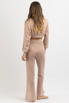 TERRACOTTA TIE CROP + FRONT SLIT PANT SET