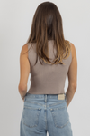 CENTRAL PARK TAUPE KNIT TOP