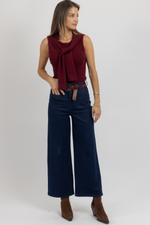 INDIGO DENIM WIDE LEG JEAN