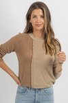 TWO TONE TOFFEE SWEATER