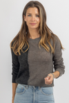 TWO TONE CHARCOAL SWEATER