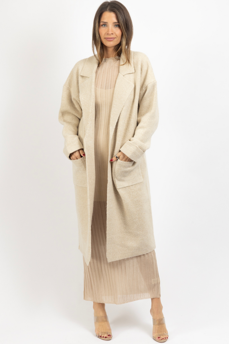 UPPER EAST SIDE TAUPE COAT