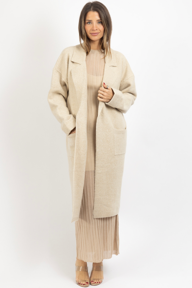 UPPER EAST SIDE TAUPE COAT