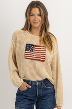 USA BEIGE KNIT SWEATER