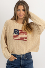 USA BEIGE KNIT SWEATER