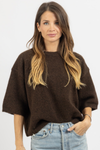 VAIL BROWN KNIT TOP
