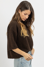 VAIL BROWN KNIT TOP