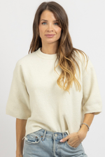 VAIL IVORY KNIT TOP