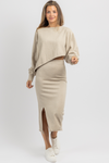 VALENTINA BEIGE KNIT SKIRT SET *BACK IN STOCK*
