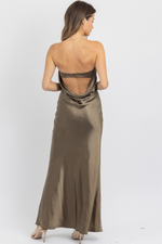 VENUS OLIVE COWL BACK DRESS *RESTOCK COMING SOON*