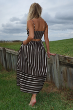 VERONICA STRIPED MAXI DRESS