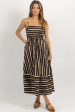 VERONICA STRIPED MAXI DRESS