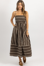 VERONICA STRIPED MAXI DRESS