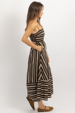 VERONICA STRIPED MAXI DRESS