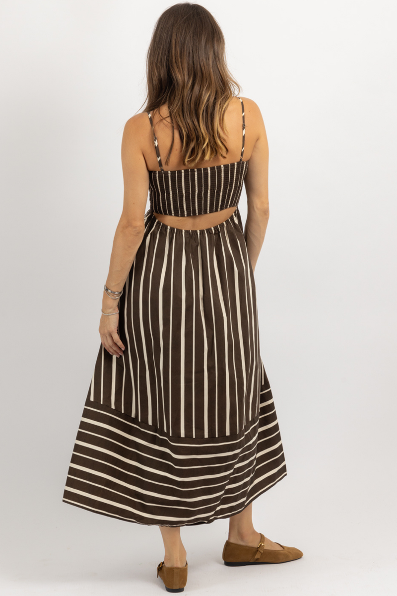 VERONICA STRIPED MAXI DRESS