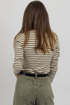 VERO BEIGE STRIPED TOP