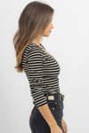 VERO BLACK STRIPED TOP