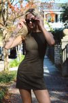 VIVI BROWN MINI DRESS